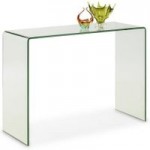 Amali Bent Glass Console Table – Clear Clear
