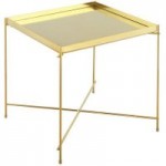 Oakland Square Silver Lamp Table – Gold Gold