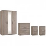 Minnesota Natural Oak 4 Piece Bedroom Set Natural