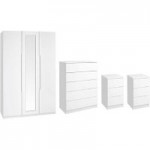 Legato White Bedroom Furniture Set White