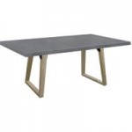 Djupa Rectangular Grey Dining Table Grey