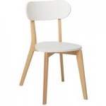 Julian Pair of Stacking Dining Chairs White