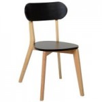 Julian Pair of Stacking Dining Chairs Black