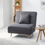 Macy Beach Fabric Sofa Bed Grey