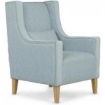 Leven Armchair and Footstool Duck Egg