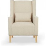Leven Armchair and Footstool Cream