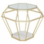 Iris Lamp Table – Gold Gold