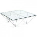 Star Square Coffee Table – Silver Silver