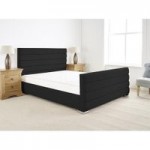Lyne Upholstered Bed Frame Black