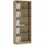 Sonama Oak Tall Wide Bookcase Brown