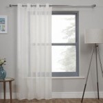 Aspen White Eyelet Voile Panel White