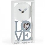 Love Sentiment Clock and Photo White