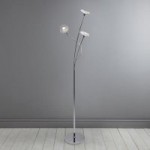 Alanli LED Acrylic Flower Touch Floor Lamp Chrome, Clear