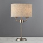 Preston Table Lamp Grey, Chrome