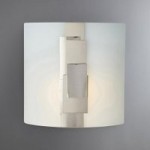 Tier Glass Wall Light Nickle Plated Natural