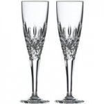 Set of 2 Highclere Flute Glasses Clear