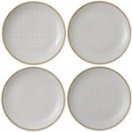 Set of 4 Gordon Ramsay by Royal Doulton Maze Grill Plates White