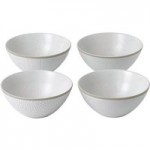 Set of 4 Gordon Ramsay by Royal Doulton Maze Grill Bowls White