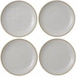 Set of 4 Gordon Ramsay by Royal Doulton Maze Grill 16cm Plates White