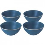 Set of 4 Gordon Ramsay by Royal Doulton Maze Grill Bowls Blue