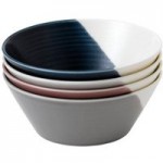 Set of 4 Royal Doulton Bowls of Plenty 16cm Bowls Multi coloured