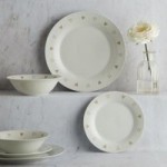 Hearts Taupe 12 Piece Dinner Set Taupe
