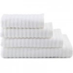 Ribbed White Towel White