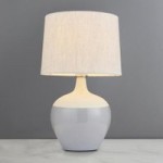 Silene Grey Ceramic Table Lamp Grey