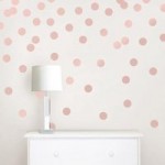Wallpops Self Adhesive Rose Gold Effect Confetti Dots Rose Gold