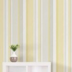 NuWallpaper Awning Stripe Yellow Self Adhesive Wallpaper Yellow