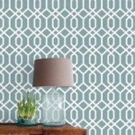 NuWallpaper Montauk Lattice Blue Self Adhesive Wallpaper Blue