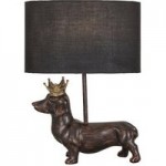 Anzo Daschund Dog Table Lamp Bronze