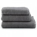 Ribbed Charcoal Towel Grey