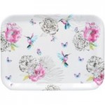 Heavenly Hummingbird Melamine Large Tray White