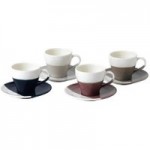 Royal Doulton Coffee Studio Set of 4 Espresso Cup & Saucers Multi coloured