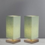 Charlotte Eucalyptus Touch Twin Pack Table Lamps Green