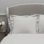 Dorma 300 Thread Count 100% Cotton Sateen Plain White Continental Square Pillowcase White