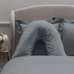 Dorma 300 Thread Count 100% Cotton Sateen Plain Denim V-Shaped Pillowcase Denim