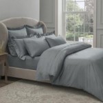 Dorma 300 Thread Count 100% Cotton Sateen Plain Denim Duvet Cover Denim