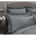 Dorma 300 Thread Count 100% Cotton Sateen Plain Denim Cuffed Pillowcase Denim