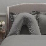 Dorma 300 Thread Count 100% Cotton Sateen Plain Slate V-Shaped Pillowcase Slate