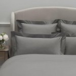 Dorma 300 Thread Count 100% Cotton Sateen Plain Slate Oxford Pillowcase Slate