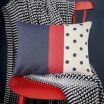 Joules Sail Stripe Red Cushion Red