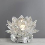 Dorma Cassali Lotus Crystal Table Lamp Clear
