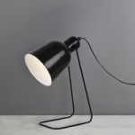 Sivas Black Leaning Wire Mini Task Lamp Black