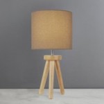 Jandia Wooden Tripod Table Lamp Brown