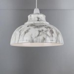 Marble Effect Galley Easy Fit Pendant Grey