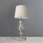 Tolfa Lady and Child Table Lamp Silver