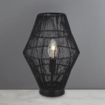 Elements Doria Twisted String Table Lamp Cream