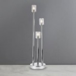 Casine 3 light Table Lamp Silver, Chrome